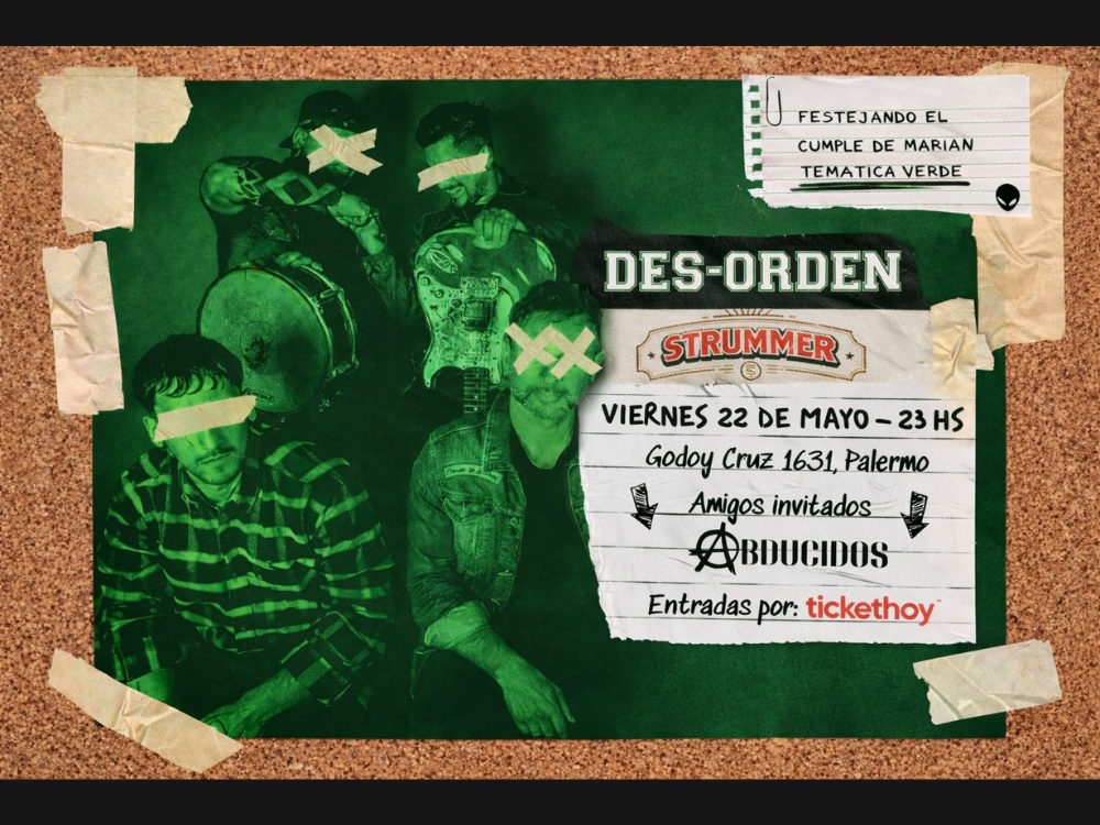 DES ORDEN EN VIVO STRUMMER 22 DE MAYO