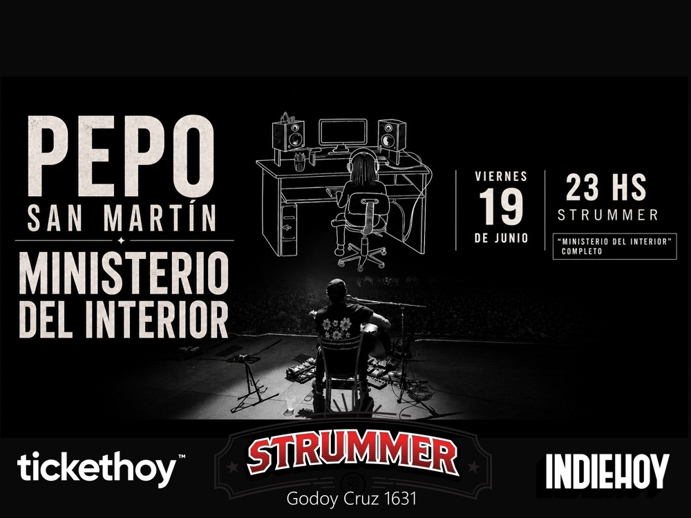 Pepo San Martín en Strummer. Viernes 19 de Junio, 23 hs.